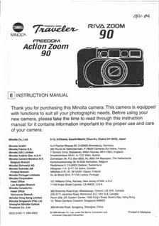 Minolta Riva 90 manual. Camera Instructions.